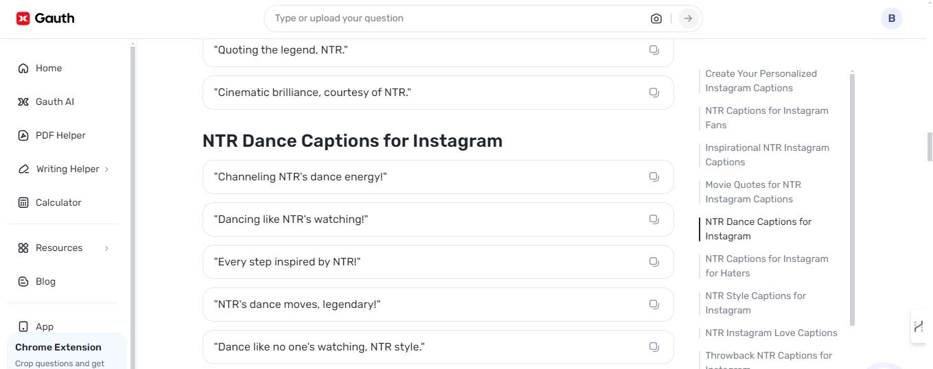 NTR Caption: Crafting Engaging Captions That Stand Out